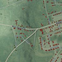 Second close-up of the map of Chase City, Virginia print showing more streets and buildings