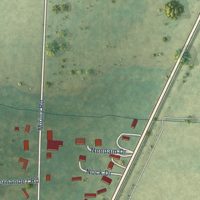Second close-up of the map of Chase Crossing, Virginia print showing more streets and buildings