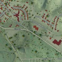 Second close-up of the map of Chatfield, Minnesota print showing more streets and buildings