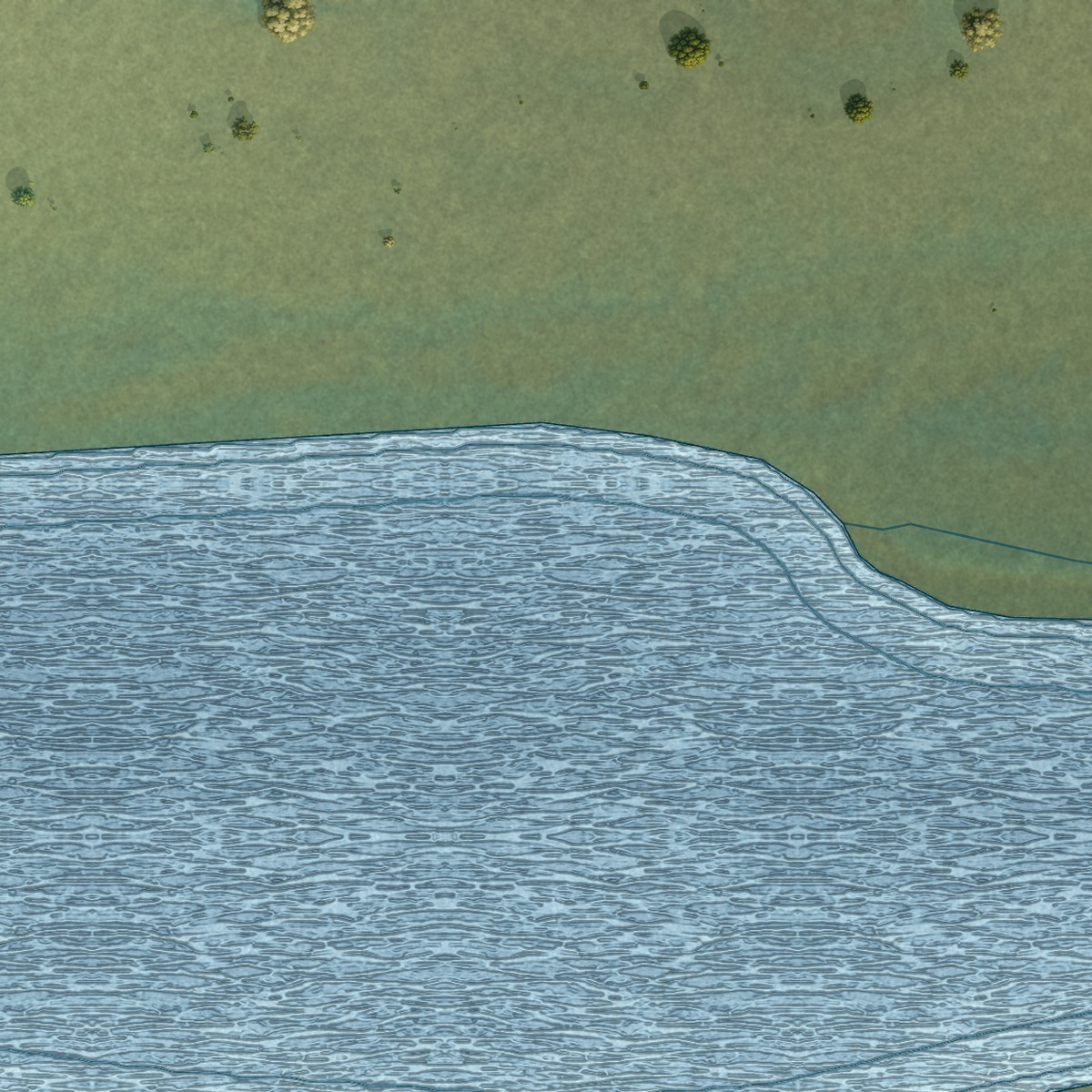 Second close-up of the map of Chefornak, Alaska print showing more streets and buildings