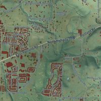Second close-up of the map of Chehalem, Oregon print showing more streets and buildings