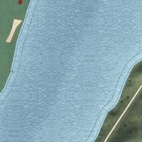 Second close-up of the map of Chelan Falls, Washington print showing more streets and buildings