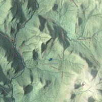 Close-up of the map of Chelsea, Vermont print showing terrain and local geography