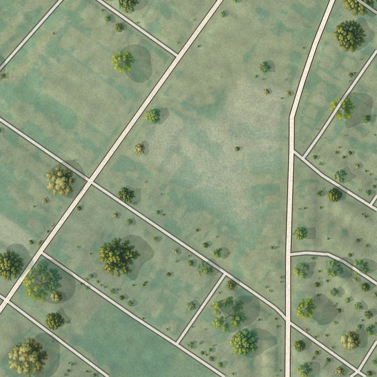 Second close-up of the map of Cheltenham Village, Pennsylvania print showing more streets and buildings