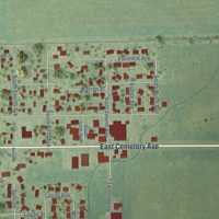 Second close-up of the map of Chenoa, Illinois print showing more streets and buildings