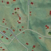 Second close-up of the map of Cherry Grove, Oregon print showing more streets and buildings