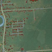 Second close-up of the map of Chesaning, Michigan print showing more streets and buildings