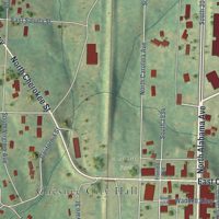 Second close-up of the map of Chesnee, South Carolina print showing more streets and buildings