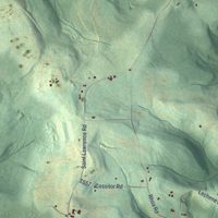 Second close-up of the map of Chest, Cambria County, Pennsylvania print showing more streets and buildings