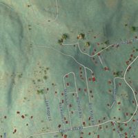 Second close-up of the map of Chester Gap, Virginia print showing more streets and buildings