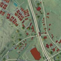 Second close-up of the map of Chester, New York print showing more streets and buildings