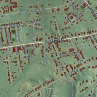 Second close-up of the map of Chester, South Carolina print showing more streets and buildings
