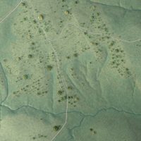 Second close-up of the map of Chester, Texas print showing more streets and buildings