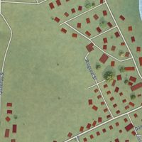 Second close-up of the map of Chevak, Alaska print showing more streets and buildings