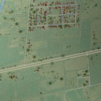 Second close-up of the map of China, Texas print showing more streets and buildings