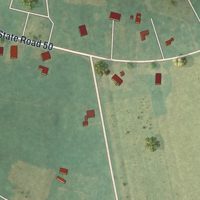 Second close-up of the map of Chinquapin, North Carolina print showing more streets and buildings