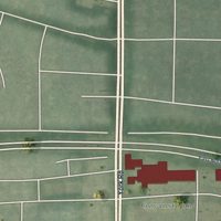 Second close-up of the map of Chinquapin Park, Maryland print showing more streets and buildings