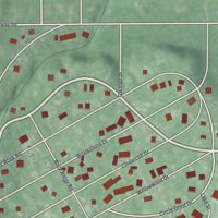 Second close-up of the map of Chippewa Lake, Ohio print showing more streets and buildings