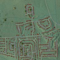 Second close-up of the map of Chittenango, New York print showing more streets and buildings