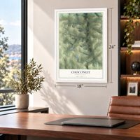 Choconut, Pennsylvania map, 18 x 24 inch print in a white frame in a home office