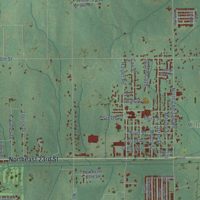 Second close-up of the map of Choctaw, Oklahoma print showing more streets and buildings