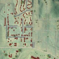 Second close-up of the map of Chosewood Park, Georgia print showing more streets and buildings