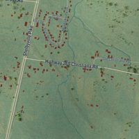 Second close-up of the map of Christiana, Tennessee print showing more streets and buildings