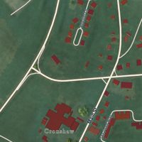 Second close-up of the map of Church Hill, Maryland print showing more streets and buildings