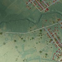 Second close-up of the map of Church Point, Louisiana print showing more streets and buildings