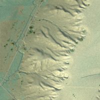 Second close-up of the map of Churchill, Montana print showing more streets and buildings