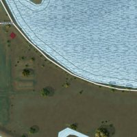 Second close-up of the map of Churchs Ferry, North Dakota print showing more streets and buildings