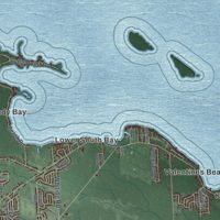 Second close-up of the map of Cicero, New York print showing more streets and buildings