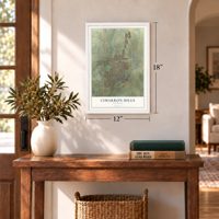 Cimarron Hills, Colorado map, 12 x 18 inch print in a white frame in an entryway