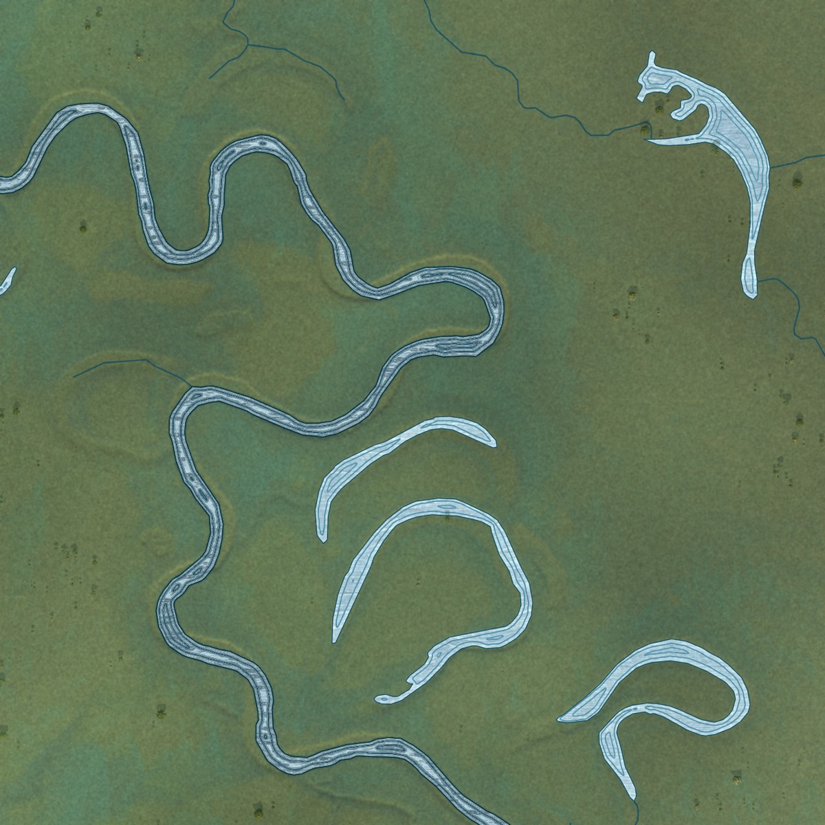 Second close-up of the map of Circle, Alaska print showing more streets and buildings
