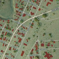 Second close-up of the map of Circle, Montana print showing more streets and buildings