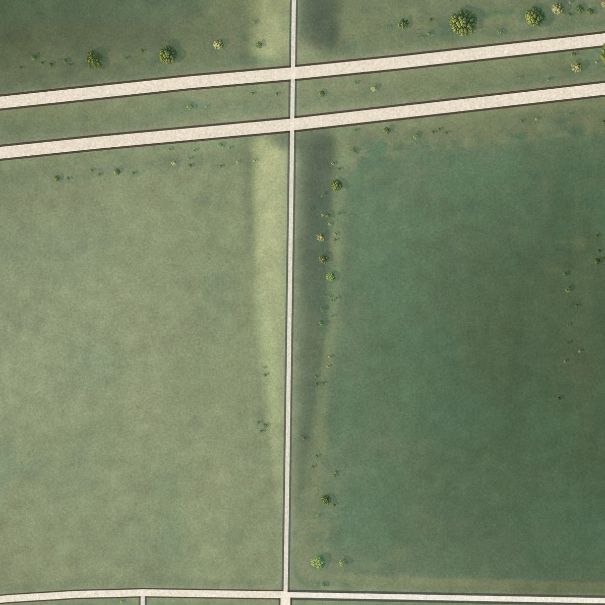 Second close-up of the map of Cisco, Illinois print showing more streets and buildings