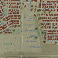 Second close-up of the map of Citrus Park, Arizona print showing more streets and buildings