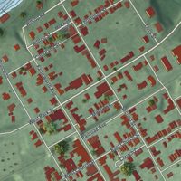 Second close-up of the map of the City of Bordentown, Burlington County, New Jersey print showing more streets and buildings