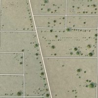 Second close-up of the map of the City of the Sun, New Mexico print showing more streets and buildings