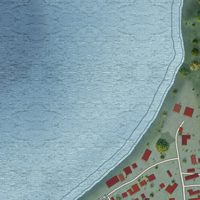 Second close-up of the map of Clallam Bay, Washington print showing more streets and buildings