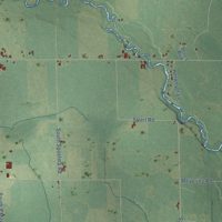 Second close-up of the map of Clam Union, Michigan print showing more streets and buildings
