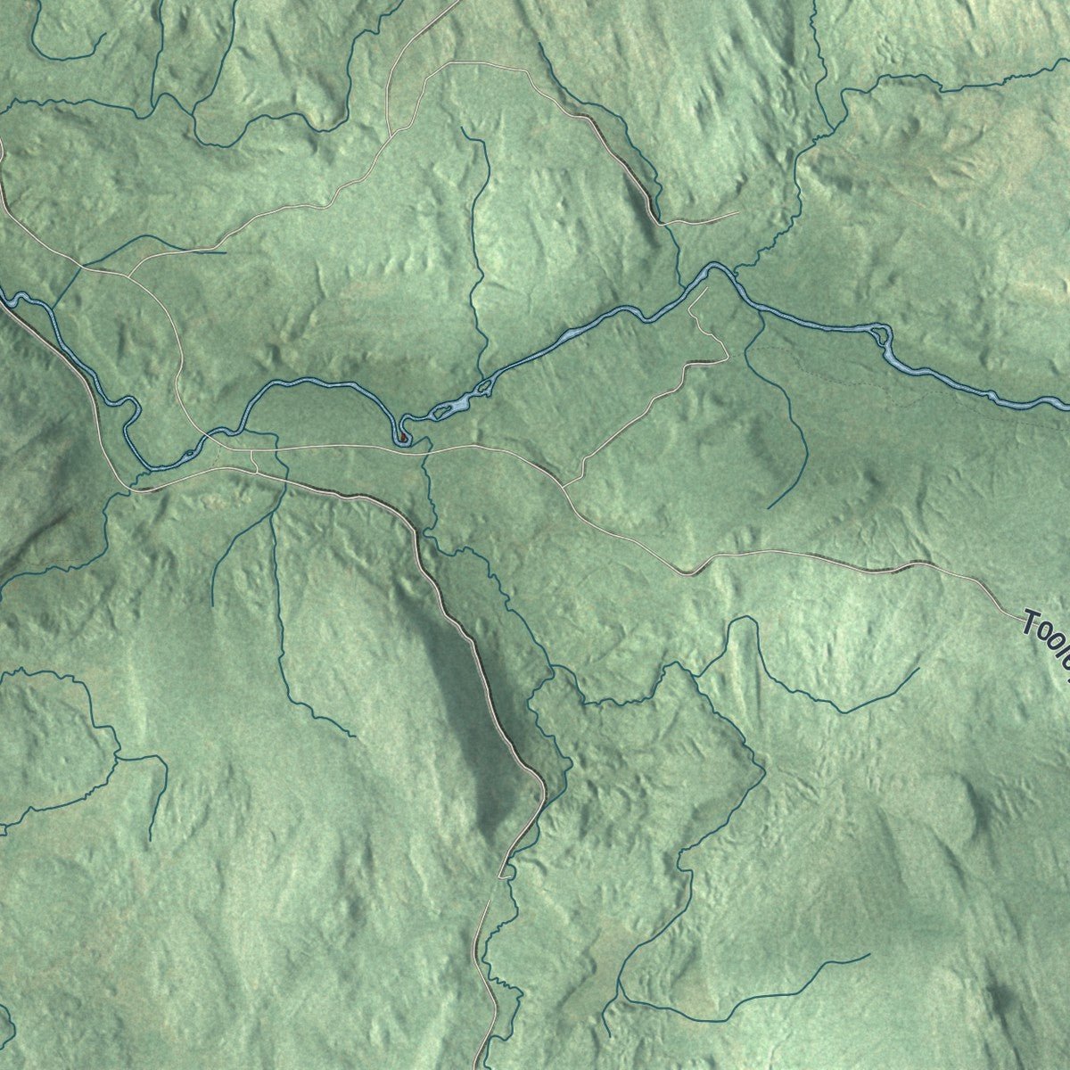 Second close-up of the map of Clare, New York print showing more streets and buildings