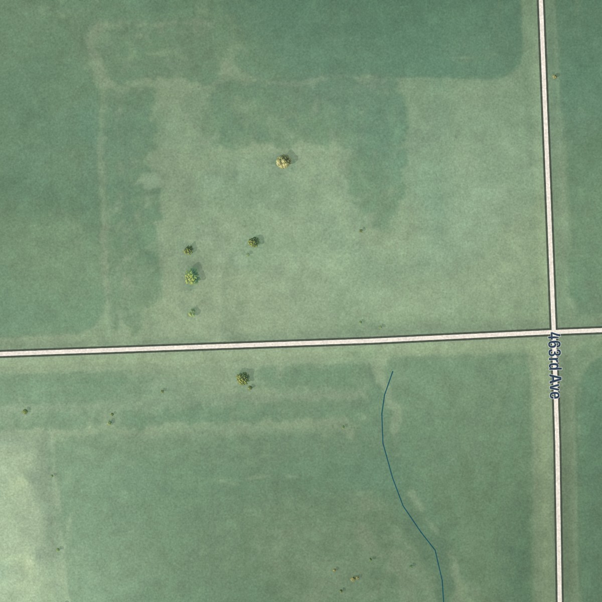 Second close-up of the map of Claremont Colony, South Dakota print showing more streets and buildings