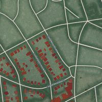 Second close-up of the map of Clarendon, Virginia print showing more streets and buildings