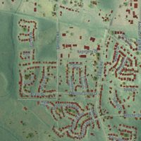 Second close-up of the map of Clarkdale, Georgia print showing more streets and buildings