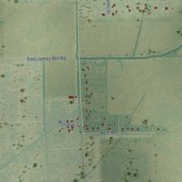 Second close-up of the map of Clarkedale, Arkansas print showing more streets and buildings