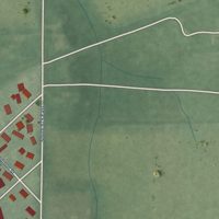 Second close-up of the map of Clarks Hill, Indiana print showing more streets and buildings