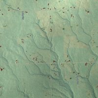 Second close-up of the map of Clayton, Arenac County, Michigan print showing more streets and buildings
