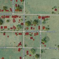 Second close-up of the map of Clayton, Illinois print showing more streets and buildings