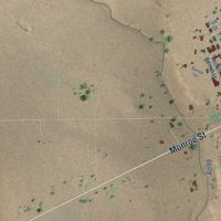 Second close-up of the map of Clayton, New Mexico print showing more streets and buildings